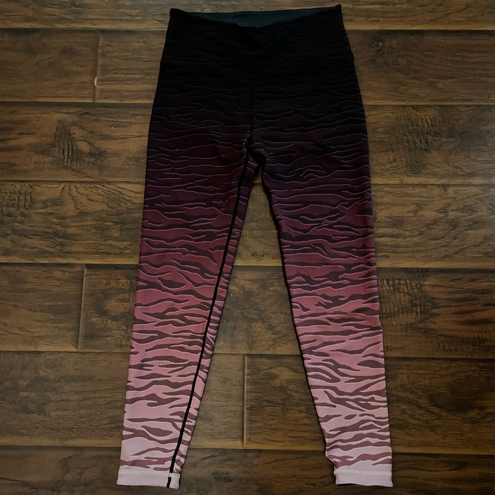 Wear It To Heart Ombre Zebra Print  Leggings Yoga REVERSABLE ✨